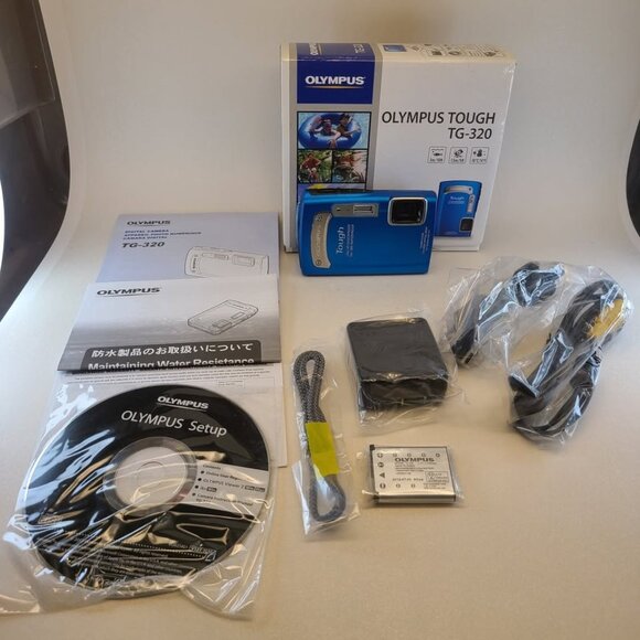 Olympus Tough TG-320 14.0MP Shockproof/Waterproof Blue Digital Camera - Picture 1 of 10